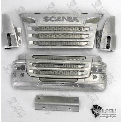 Metal Bumper Front Face Net 1/14 RC LESU Part for DIY TMY Sca R730 Tractor Truck TH15170-SMT3