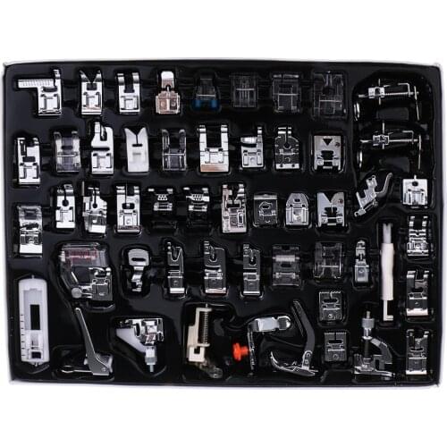 52pcs Sewing Box Set Multifunction Presser Foot Feet Kit for Domestic Sewing Machine Tools Snap on Low Shank Foot Accessories