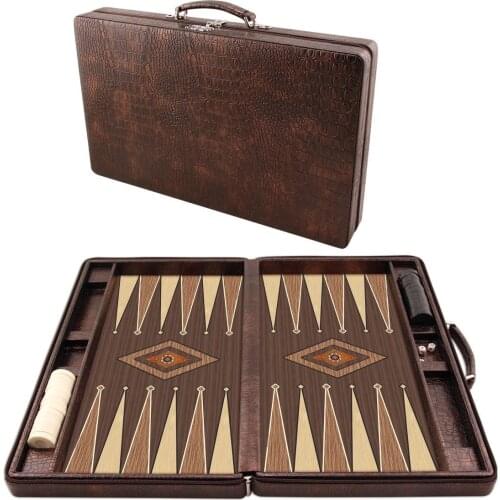 Board game backgammon set leisure wooden outdoor toys gift hand travel games chessboard large size bag leather orginal