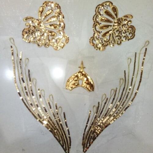 New Combination Embroidered Sequins, Stage Clothes, Dresses, Decorations, Handmade Patches