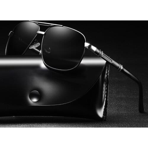 Oval Sunglasses for Men Polarized Sun Glasses Classic Retro Driving Car Outdoor Eyewear For Male TAC Metal Sunglasses UV400