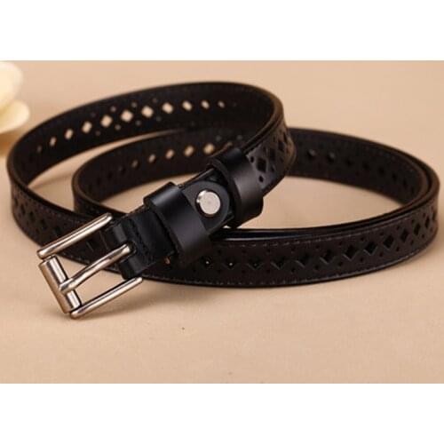 Best Quality Women Belts Cow Genuine Leather Pin Buckle Vintage Style Newest Luxury Female Strap Original Casual Solid Cowskin
