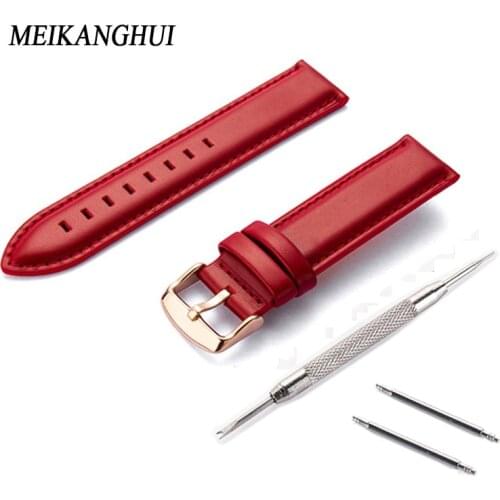 Straps 12mm 14mm 18mm 20mm Calf Skin Genuine Leather Watch Band With Watch Stainless steel black Buckle For Panerai Watch Strap