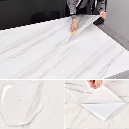 80cm Width Vinyl Self Adhesive Waterproof Wallpaper Marble For Walls In Rolls Contact Paper Wall Stickers Film Kitchen Home Deco