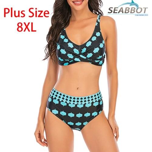 Plus Size 8XL Sexy Bikini Set Women Swimwear Push Up Swimsuit Bathing Suit Polka Biquinis Female mujer Summer Beachwear