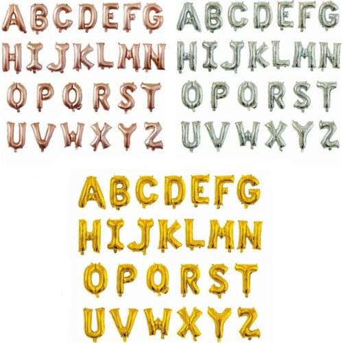 Party balloons Happy Birthday 16inch Wedding Decorations Alphabet Foil Letter Balloon Kids Baby Shower Girl Name Balls Supplies