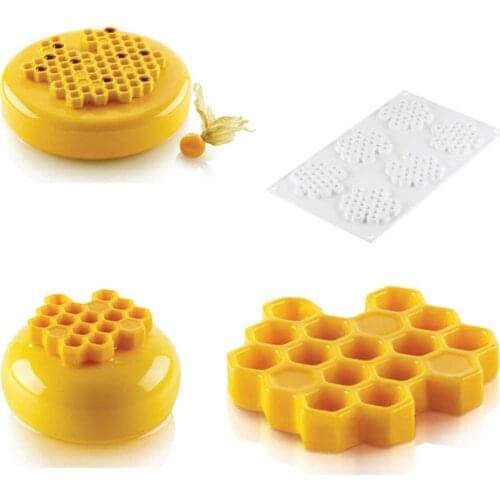 Cake Mold Honey Bee Honeycomb Silicone Mold Bee Mold DIY Handmade 3D Chocolate Mould Soap Maker Creative Easy to Demolding