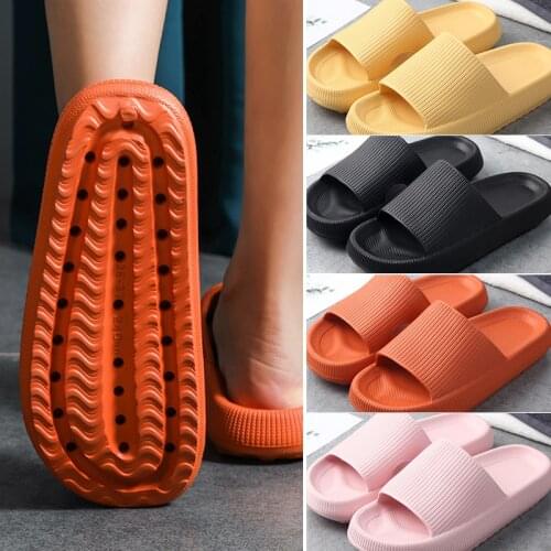 New Home Slippers Unisex Shoes Non-slip Bathroom Slides Flip Flops Indoor Latest Technology-Super Soft High Quality Summer 2020