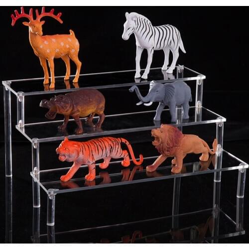 Three-Tier Acrylic Detachable Ladder Frame Perfume Jewelry Display Rack Transparent Ladder Shelf Store Display Tools