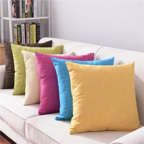Solid Burlap Pillow Cover Geometric Line Cushion Cover 30x50/40x40/45x45/40x60/50x50/55x55/60x60cm Decoration Pillowcase