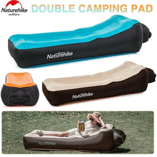 Ultralight lazy Sofa Camping Mat Double Layer Thicken Portable Lazy Inflatable Air Cushion Inflatable Sofa Bed Beach Air Bed Mat