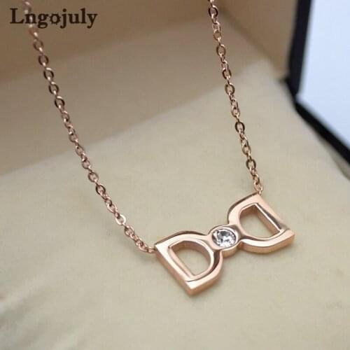 Women Necklaces Titanium Steel Pendant Necklaces For Women Girlfriend Anniversary Engagement Wedding Necklace Jewelry Gifts