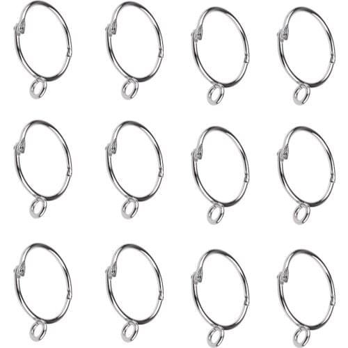 12pcs Metal Curtain Eyelet Rings with Opening Design for 38mm Diameter Pole