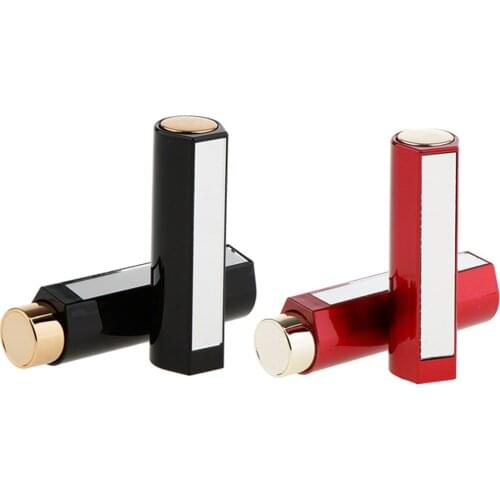 2Pcs Pressing Type Lipstick Tube Lip Balm Container Empty DIY Cosmetic Containers Glue Stick Travel Case