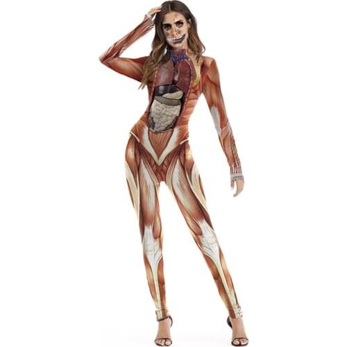 2021 The New Organizational Structure Printed Jumpsuit Human Torso Anatomical Teaching Aids Personalized Medicine Costumes