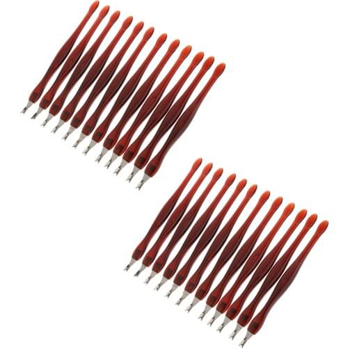 24 pieces cuticle remover - cuticle knife with - stainless steel nail