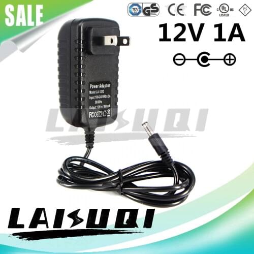 10pcs 12v 1a 1000mA AC DC Adapter Power Supply Switching US Plug 12v1a For led light Router CCTV Camera strip 220v to Hot Sale