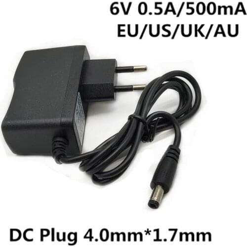 1pcs 6V 0.5A 500MA 4W AC DC Power Supply Adapter Charger For C10 M4-I M2 M3 M5-I M7 M10 M6 M6W Blood Pressure Monitor