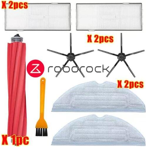 For Xiaomi Roborock S7 T7S T7SPlus Vacuum Cleaner Accessories Main Brush HEPA Filter Side Brush Mop Cloths Spare Parts
