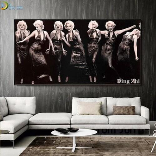 Famous Americans Beautiful Woman 5D Diy Diamond Painting Full Drill Sexy Marilyn Diamond Cross Stitch Mosaic Art Home Decor Kits