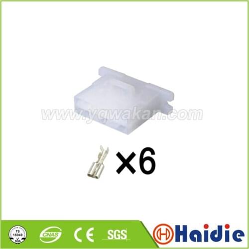 Free shipping 5sets sumitomo 6pin 250 type connector plastic female electrical wire connector 6110-4563