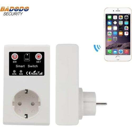 Wireless GSM SMS remote control power plug Socket switch for water pump gate door light sliding swing gate opener