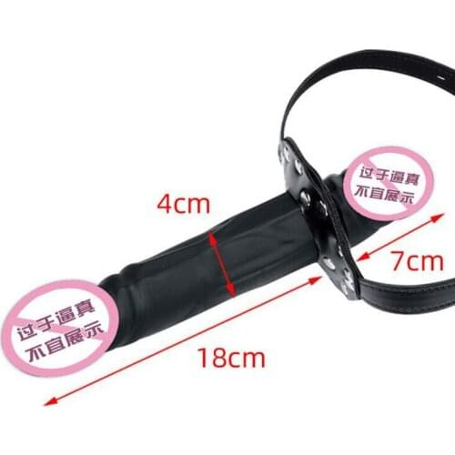 Double-Ended Dildos Gag Strapon Open Mouth Dong Plug Head Harness Realistic Cock Penis SM Adult Games Sex Toys For Couples