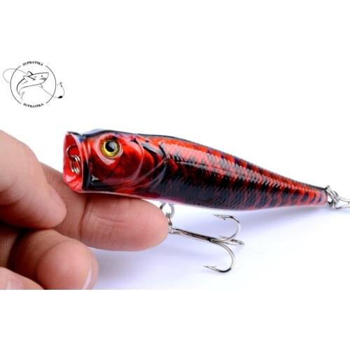 1Pcs 9cm/14.4g Topwater Swim Baits Wobblers Popper Fishing Lures Color Painting Floating Artificial Hard Pesca Isca