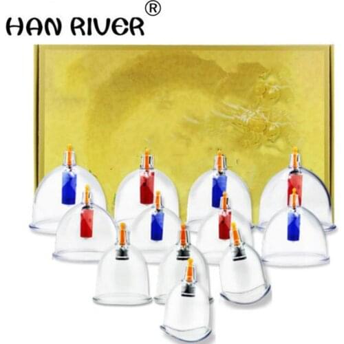 HANRIVER Cupping apparatus household travel 12 cans type vacuum tank fire pot joints dredge meridian scrapping plate