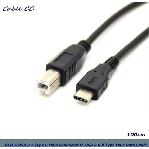 The Best quality 100cm USB-C USB 3.1 Type C Male Connector to USB 2.0 B Type Male Data Cable for Cell Phone&Printer&Hard Disk