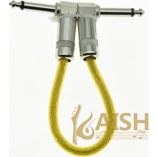 KAISH Kaish Yellow 20cm 8'' Mono Guitar Effect Pedal Board Patch Cable Effects Pedal Cord