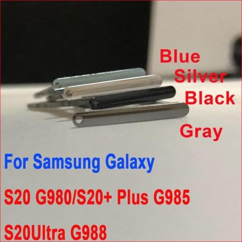 Dual Single Sim Tray for Samsung Galaxy S20 G980 G980F S20+ Plus G985 S20 Ultra G988 SIM Card Tray Slot Holder Replacement Part