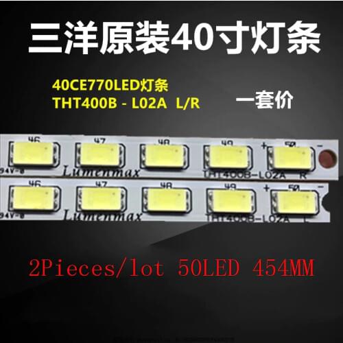 2Pairs/lot New THT400B-L02A L.14.16400001L 50LED 454MM For Sanyo 40CE770LED LED Backlight Strip 100%new