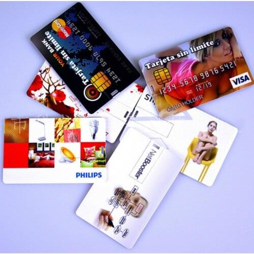 Wholesales 30pcs/Lot Promotional Gifts 4gb 8gb 16gb Ultra Thin Credit Card Shaped Customized Logo Business Card Usb Flash Drive