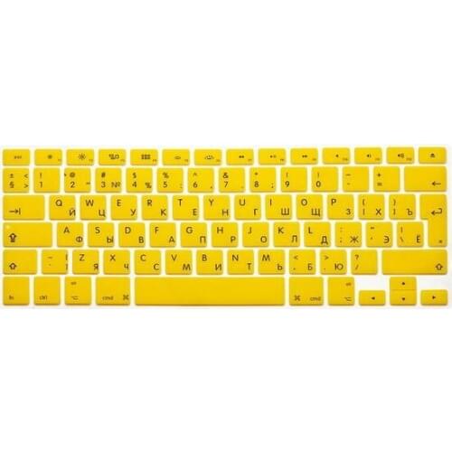 For Apple Macbook Air /Pro 13 /15 A1502 A1398 A1278 (EU Version, Russian) 2015 Russian Half-transparent Silicone Keyboard Cover