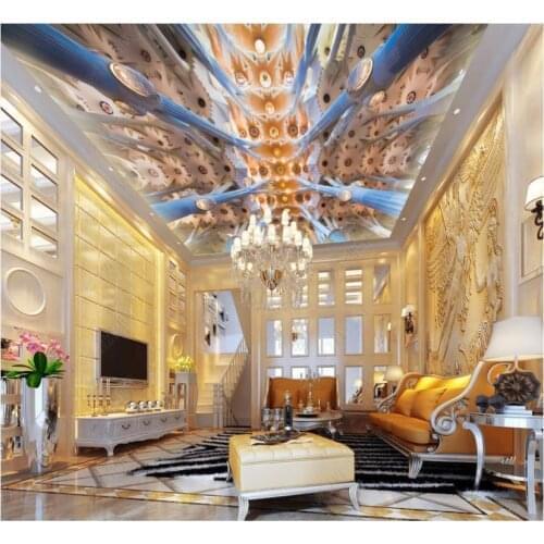 Custom photo wallpaper 3d ceiling wallpaper murals 3d modern ceiling zenith European pattern zenith mural background wall papers