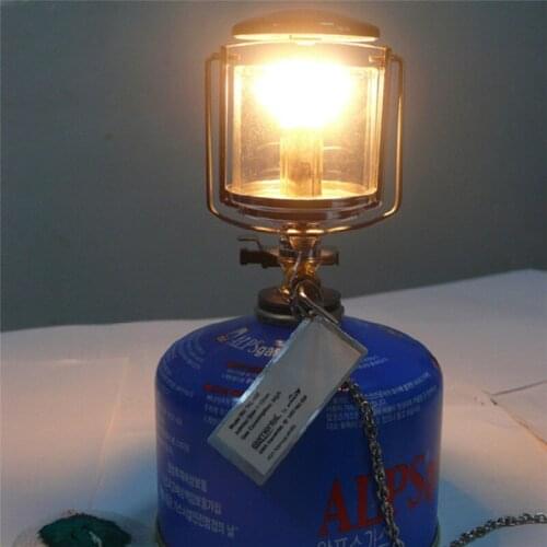 Outdoor Mini Portable Ultralight Compact Camping Lantern Gas Light Tent Lamp Torch Hanging Glass Lamp z