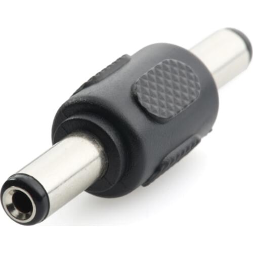 5pcs 5.5*2.1 mm / 5.5x2.1mm DC Power Plug Connector male to male Panel Mounting Plugs Adaptor