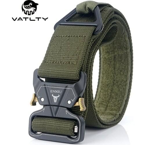 4.3cm Heavy Duty Tactical Belts For Men Anti-Rust Metal Quick Release Buckle Military Army Belt Strong Soft Nylon Sports Belt