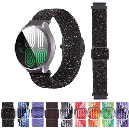 20mm/22mm watch strap for Samsung Galaxy watch 3/active 2/46mm/42mm/Gear S3 Adjustable Braided Solo Loop Huawei GT/2/2e/Pro band