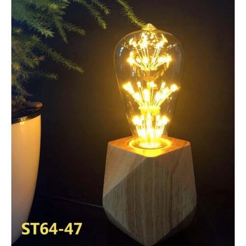 ST65 Starry sky lamp LED Edison Filament Light bulb E27 110V 220V 3W Firework lamp Energy saving home Decor Christmas gift