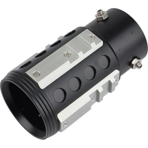 Universal Rear Exhaust Pipe Tip Tail Throat Industrial Style 38‑63mm Dia(Black) for Jeep Wrangler JK 2007‑2017