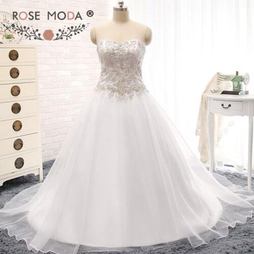 Stunning Embroidery A Line Wedding Dress Hand Beaded Corset Plus Size Wedding Dresses Real Photo