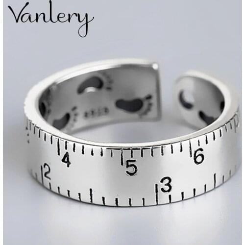 New Trendy Personality Punk Ruler Rings For Women Lady Resizable Size Rings Party Jewelry Charm Gifts