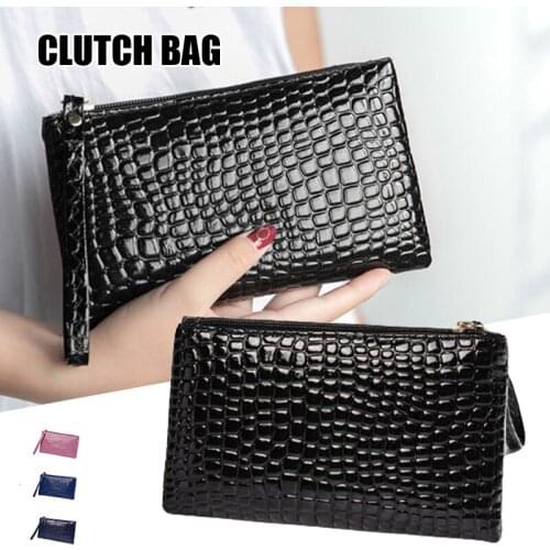 Monedero Mujer Women Leather Clutch Handbag Bag Coin Purse Smartphone Wristlet Purse Signature Wallet Кошелек Женский Кожаный