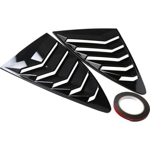 1 Pair Side Window Scoop Louvers Cover 5 Vent Trim For 2013-2018 Subaru BRZ