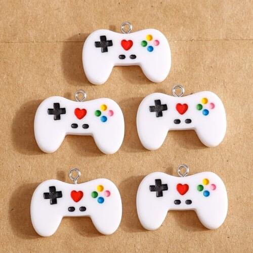 10pcs/lot 21*28mm Enamel Video Game Controller Charms Funny Earring Pendants Necklace Charms for Jewelry Making DIY Findings