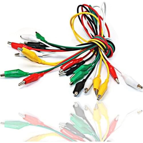 10pcs Alligator Clips Electrical DIY Test Leads Alligator Double-ended Crocodile Clips Roach Clip Test Jumper Wire
