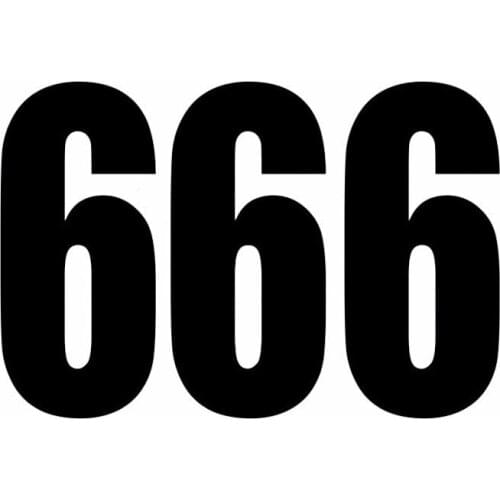 130mm*60mm(each) Set 3x Sticker Vinyl Decal Car Bike Door Wheelie Bin Number 6