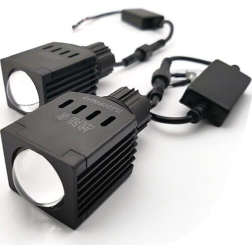 SANVI 2pcs High Beam LED Projector Lens Headlight 12V 12W 4600k Matrix LED Light H7 9005 9006 Fog Light Retrofit Car Light DIY